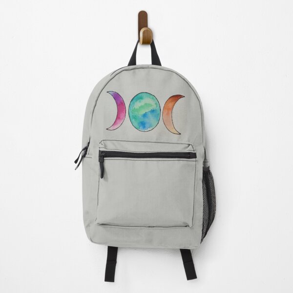Item preview, Triple moon goddess symbol rainbow colors designed and sold by JewelsNova.