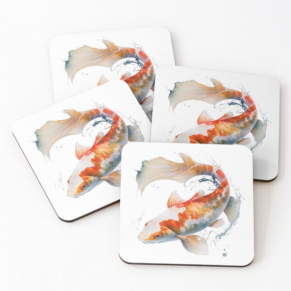 Item preview, Koi Carp Watercolour Japanese Fish Painting designed and sold by AqueductDesigns.