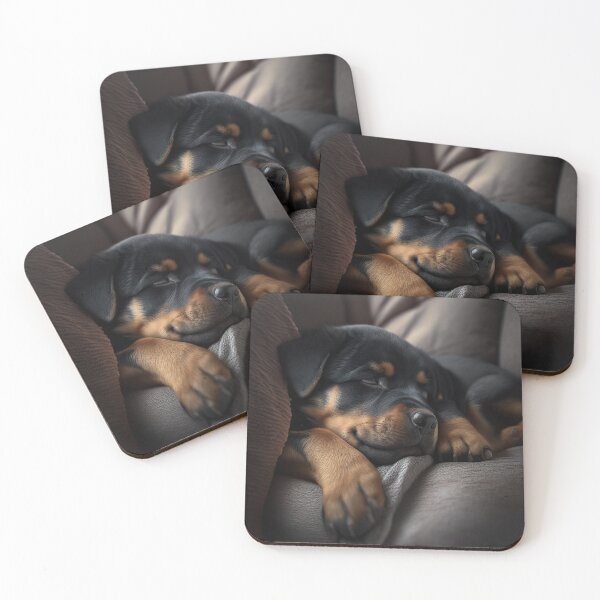 Item preview, Rottie Puppy Sleeping: 2 in a series of 3 designed and sold by ebrawne.