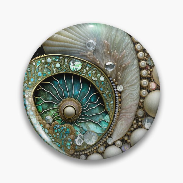 Item preview, Glittery Organic Sea Shells,Teal,Green designed and sold by GemstoneandLeaf.