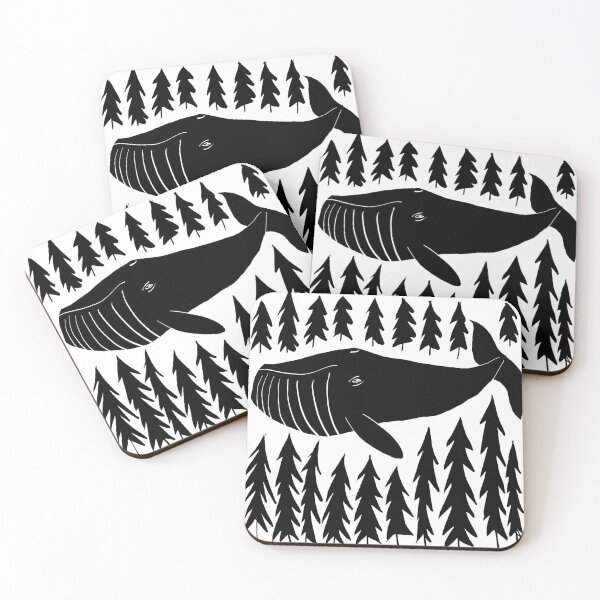Item preview, Forest Whale Woodcut designed and sold by ForestWhales.