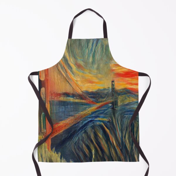 Item preview, The Golden Gate Bridge AI Generated The Scream Colors AI Art Artificial Intelligence AI Munch designed and sold by OurFunnyDesigns.