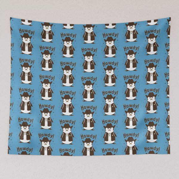 Item preview, Howdy! - Cowboy Hipster Penguin designed and sold by jollyislandshed.