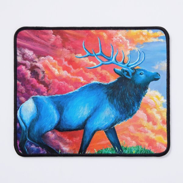 Item preview, Majestic blue elk sunset thundercloud designed and sold by Kelley-Art.