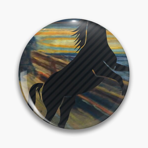 Item preview, Horse Pony AI Generated The Scream Colors AI Art Artificial Intelligence AI Munch designed and sold by OurFunnyDesigns.