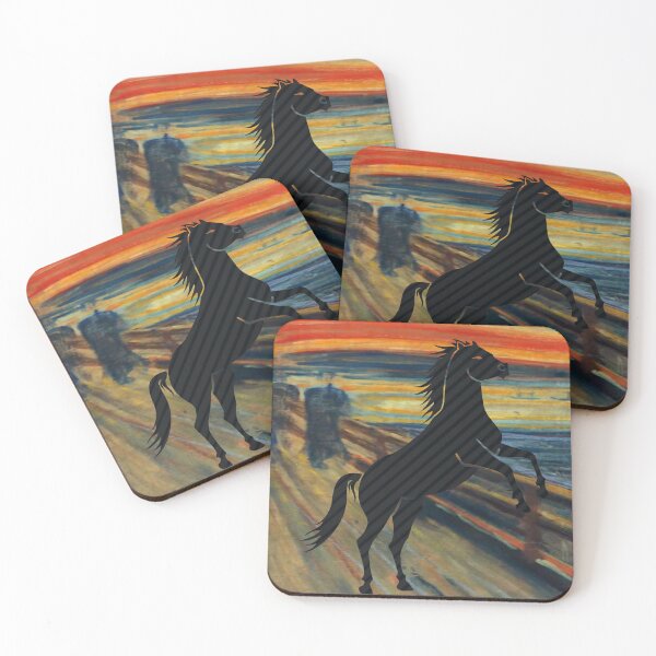 Item preview, Horse Pony AI Generated The Scream Colors AI Art Artificial Intelligence AI Munch designed and sold by OurFunnyDesigns.