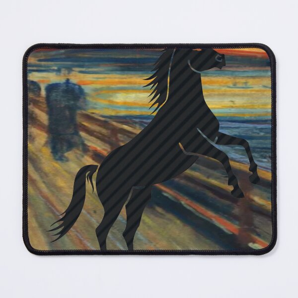 Item preview, Horse Pony AI Generated The Scream Colors AI Art Artificial Intelligence AI Munch designed and sold by OurFunnyDesigns.