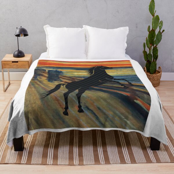 Item preview, Horse Pony AI Generated The Scream Colors AI Art Artificial Intelligence AI Munch designed and sold by OurFunnyDesigns.