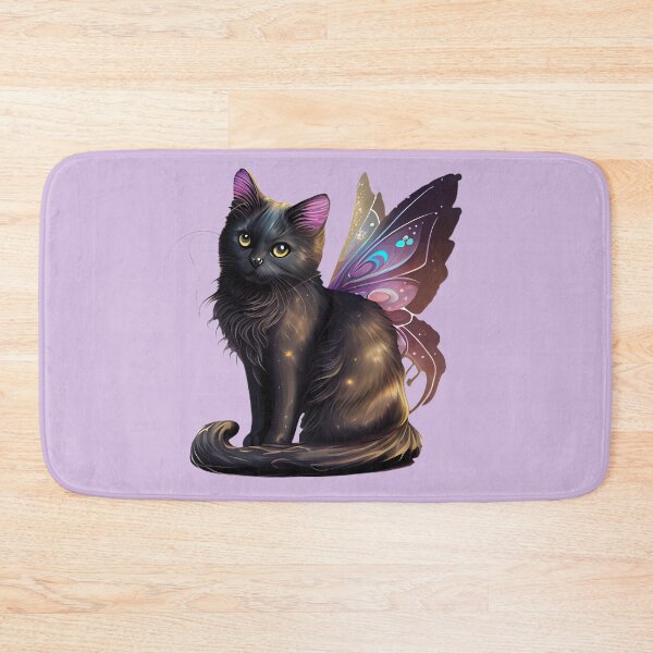 Item preview, Sitting black winged cat designed and sold by Astralia.