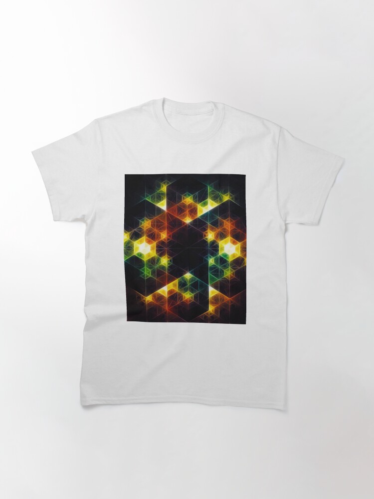 Thumbnail 2 of 7, Classic T-Shirt, Fractal Geometry Cube Artwork designed and sold by Truthseekmedia.