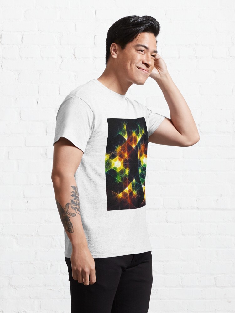 Thumbnail 5 of 7, Classic T-Shirt, Fractal Geometry Cube Artwork designed and sold by Truthseekmedia.