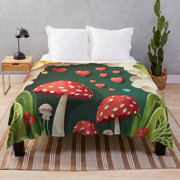 Item preview, Cozy Psychedelic Magic Mushroom Garden Love | Enchanted Mushroom Love | Mind Exploration designed and sold by mindexploration.