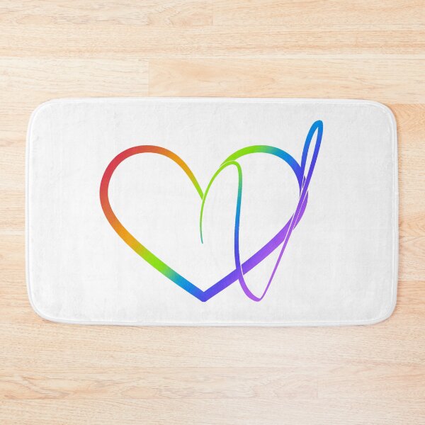 Artikelvorschau, Monogram V in Heart (Rainbow Outline) entworfen und verkauft von LancelotDesigns.