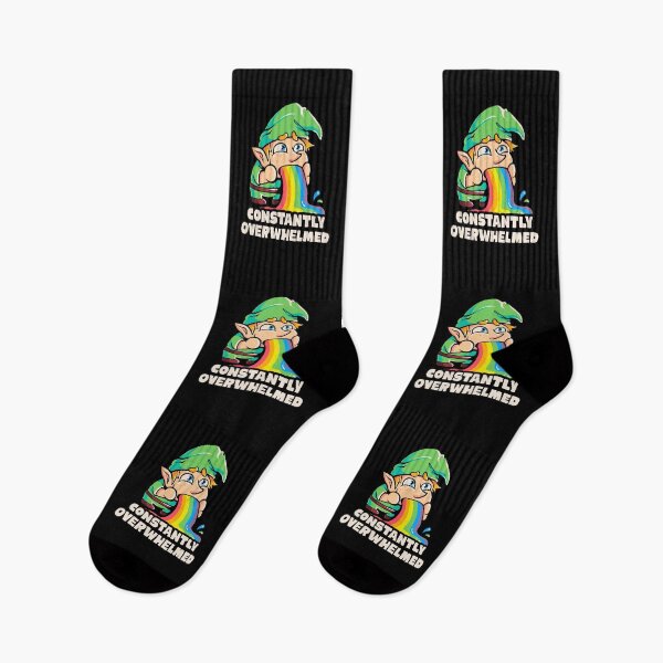 Item preview, Constantly Overwhelmed - Funny Gnome Rainbow Gift designed and sold by EduEly.