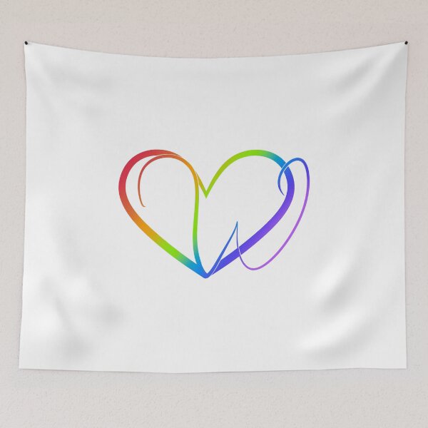 Artikelvorschau, Monogram W inHeart (Rainbow Outline) entworfen und verkauft von LancelotDesigns.