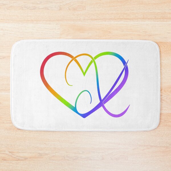 Artikelvorschau, Monogram X in Heart (Rainbow Outline) entworfen und verkauft von LancelotDesigns.