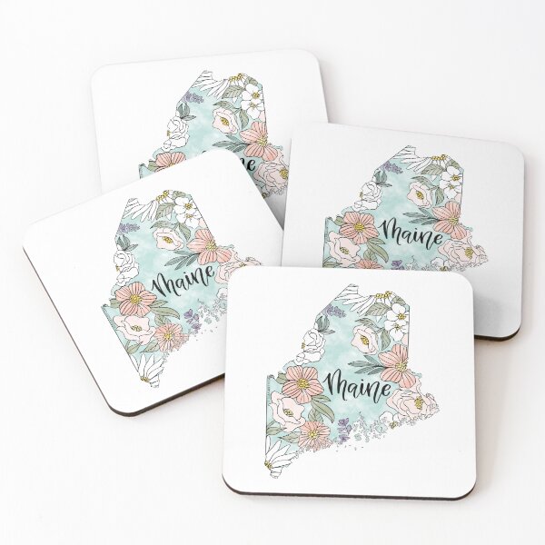Item preview, Hand drawn Maine Floral designed and sold by Selena Ashley Designs.