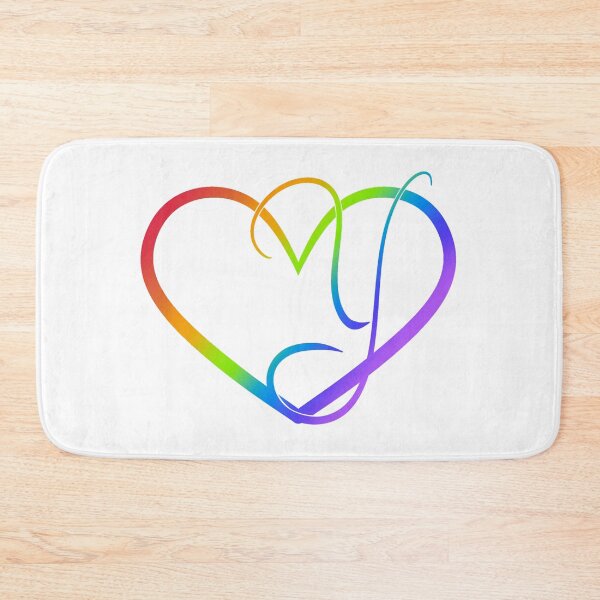 Artikelvorschau, Monogram Y in Heart (Rainbow Outline) entworfen und verkauft von LancelotDesigns.