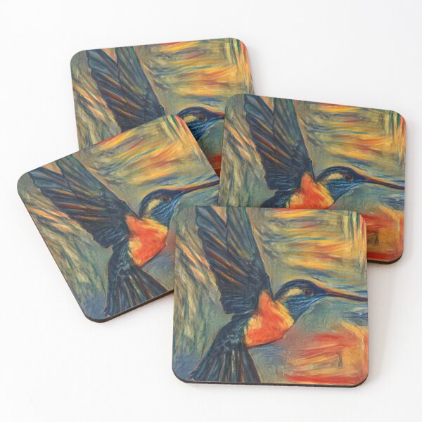 Item preview, Hummingbird AI Generated The Scream Colors AI Art Artificial Intelligence AI Munch designed and sold by OurFunnyDesigns.