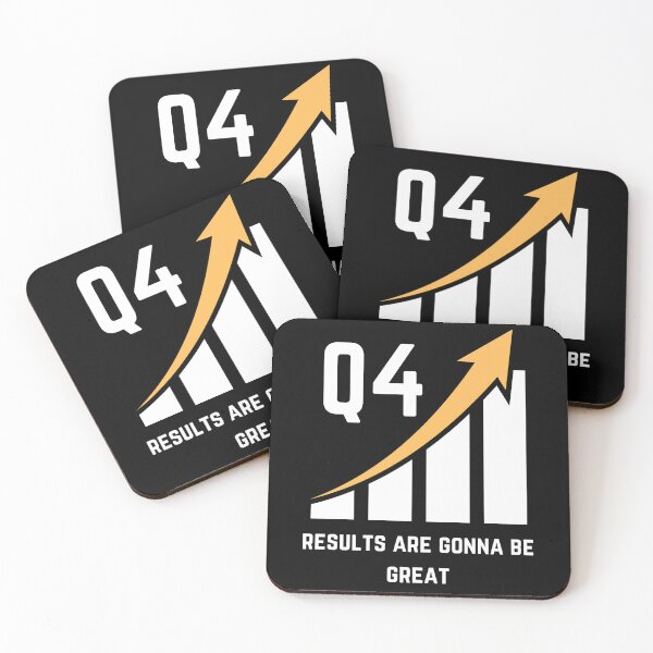 Item preview, Gráfico financiero de resultados trimestrales blanco y oro. designed and sold by LightsOutSupply.