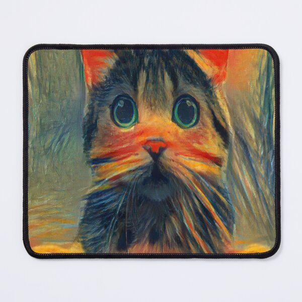 Item preview, Cat Kitten AI Generated The Scream Colors AI Art Artificial Intelligence AI Munch designed and sold by OurFunnyDesigns.