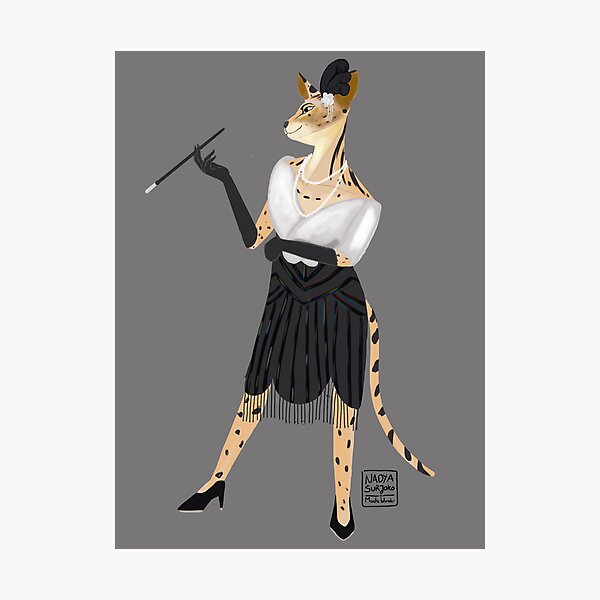 Item preview, 1920 Serval Lady designed and sold by MochiWonder.