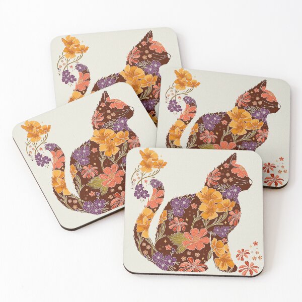 Item preview, Floral Cat - Vintage designed and sold by Meganlaine.