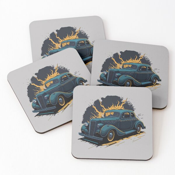 Item preview, Vintage Blue Hot Rod designed and sold by FiaFiaPress.