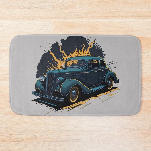 Item preview, Vintage Blue Hot Rod designed and sold by FiaFiaPress.