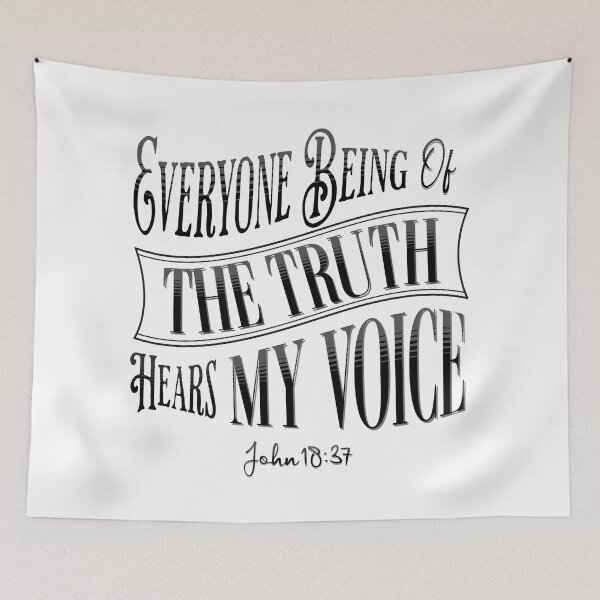 Item preview, Everyone Being Of The Truth Hears My Voice - Torah Bible Design - TorahWear designed and sold by Andrew Carter.