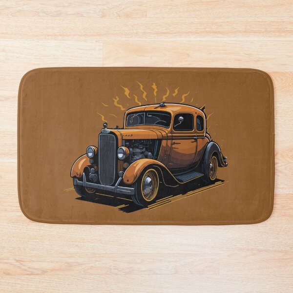Item preview, Vintage Orange Hot Rod designed and sold by FiaFiaPress.
