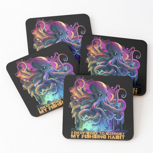 Item preview, I only work to support my fishing habit - Octopussy designed and sold by artishmots.