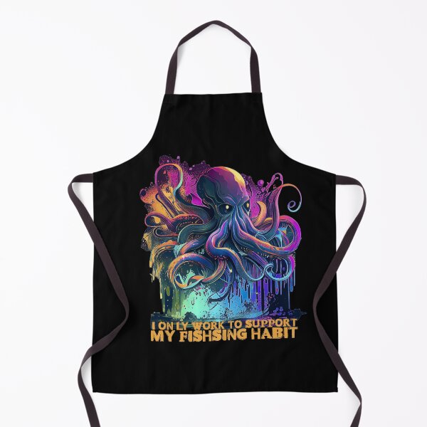 Item preview, I only work to support my fishing habit - Octopussy designed and sold by artishmots.