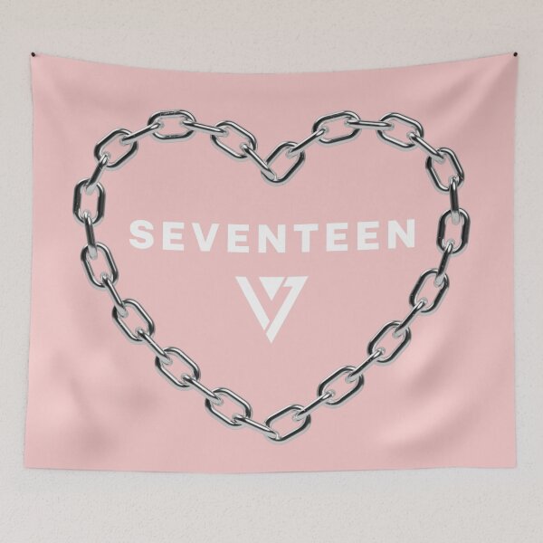 Item preview, Seventeen Kpop Y2K Chain Heart Pink designed and sold by wonnie.