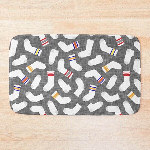 Item preview, socks - grey linen texture designed and sold by littlearrow.