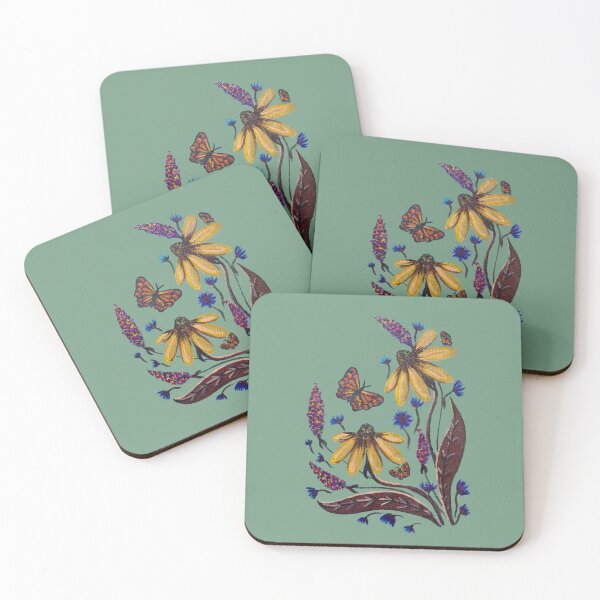 Item preview, Cone Flowers and Monarchs designed and sold by Bekah Grace.