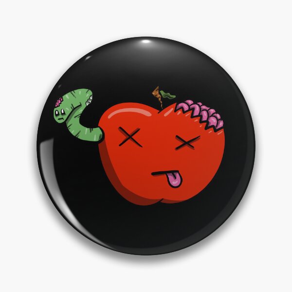Item preview, Zombie worm and apple designed and sold by Matthew Simmons.