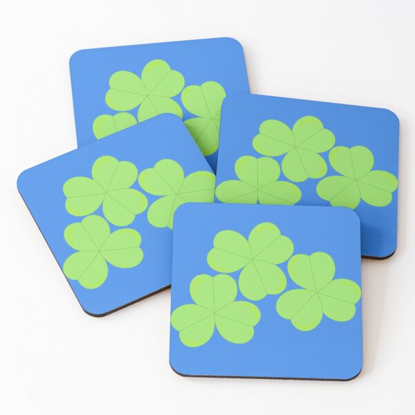 Item preview, Green Watercolor Clover Leaves Pattern designed and sold by TheCatmeow2000.