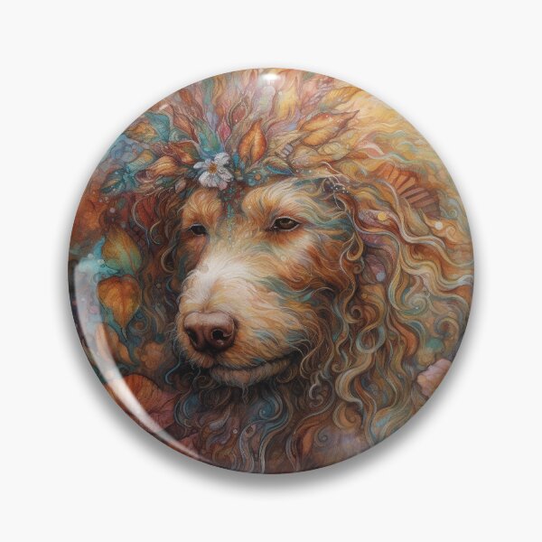 Item preview, Labradoodle Floral Dog Art 5 designed and sold by DiatomDesigns.