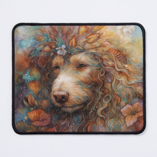 Item preview, Labradoodle Floral Dog Art 5 designed and sold by DiatomDesigns.