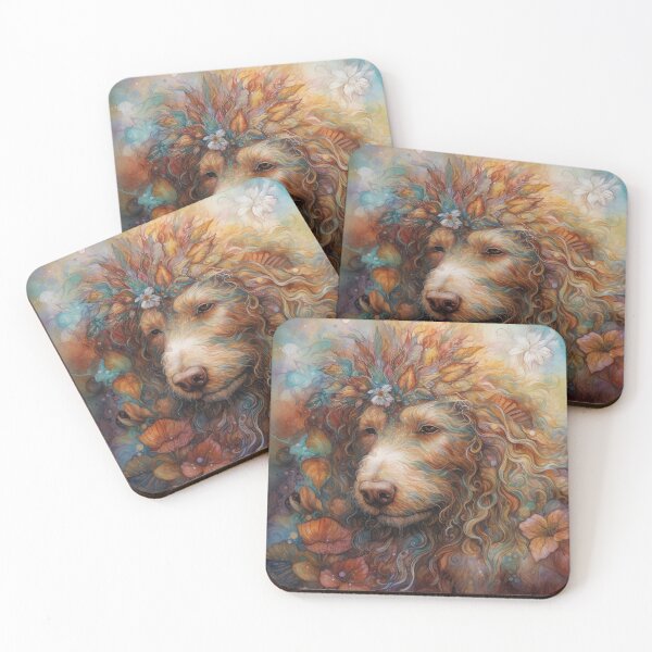 Item preview, Labradoodle Floral Dog Art 5 designed and sold by DiatomDesigns.