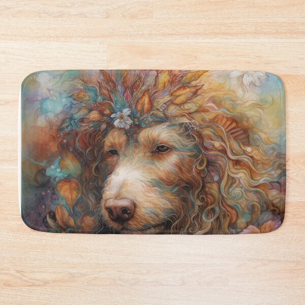 Item preview, Labradoodle Floral Dog Art 5 designed and sold by DiatomDesigns.