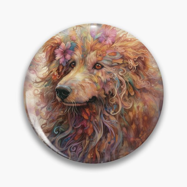 Item preview, Labradoodle Floral Dog Art 6 designed and sold by DiatomDesigns.