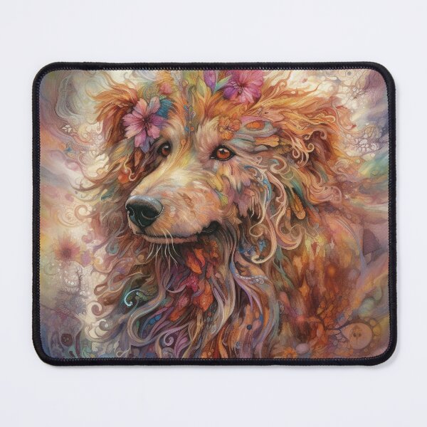 Item preview, Labradoodle Floral Dog Art 6 designed and sold by DiatomDesigns.