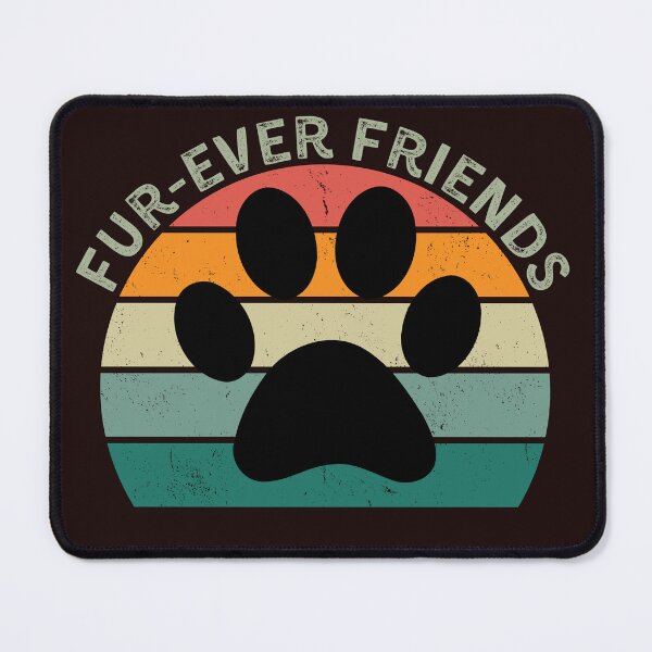 Item preview, Fur-ever (Forever) Friends Paw Print Retro Sunset designed and sold by ShopFanCreation.