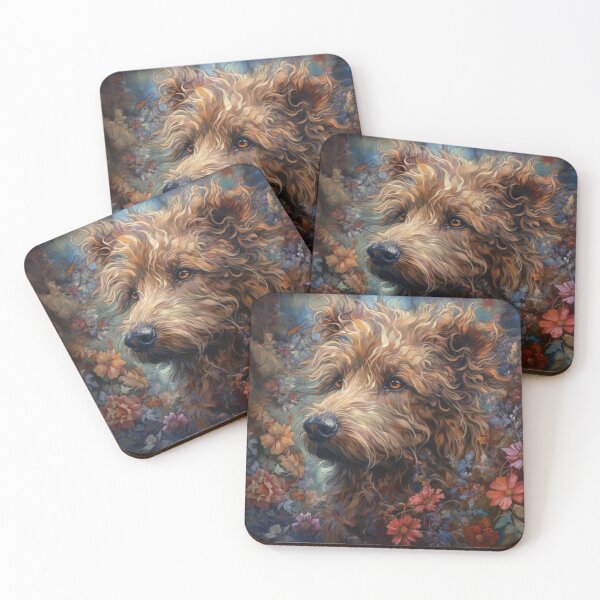 Item preview, Labradoodle Floral Dog Art 8 designed and sold by DiatomDesigns.