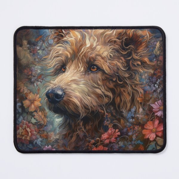 Item preview, Labradoodle Floral Dog Art 8 designed and sold by DiatomDesigns.