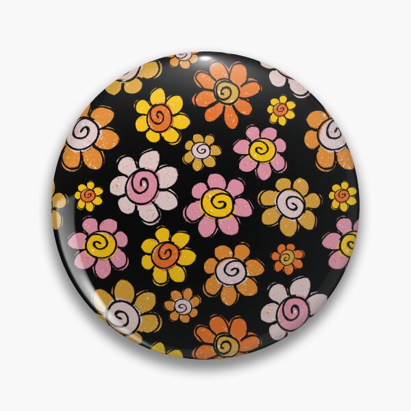 Item preview, 90s floral - black background  designed and sold by TheGuidedPixie.