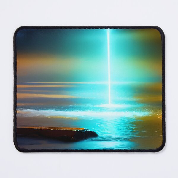 Item preview, Aqua Light Moon Bean over the Ocean at Sunset designed and sold by deniselynnimage.