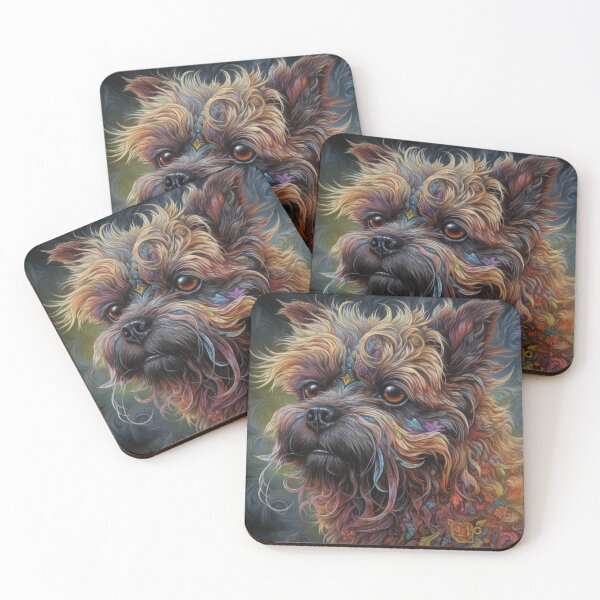 Item preview, Affenpinscher Floral Dog Art 4 designed and sold by DiatomDesigns.